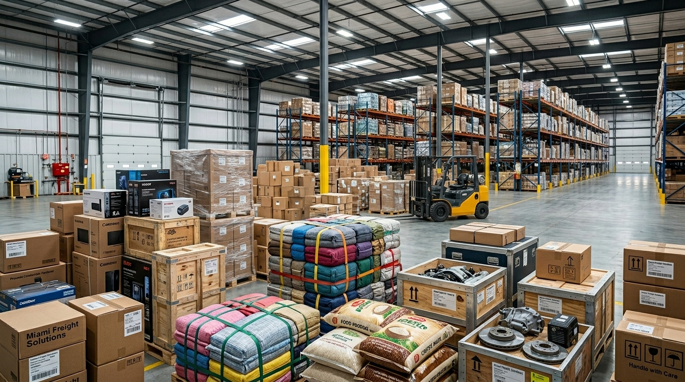 Marchandises industrielles prêtes à l'expédition